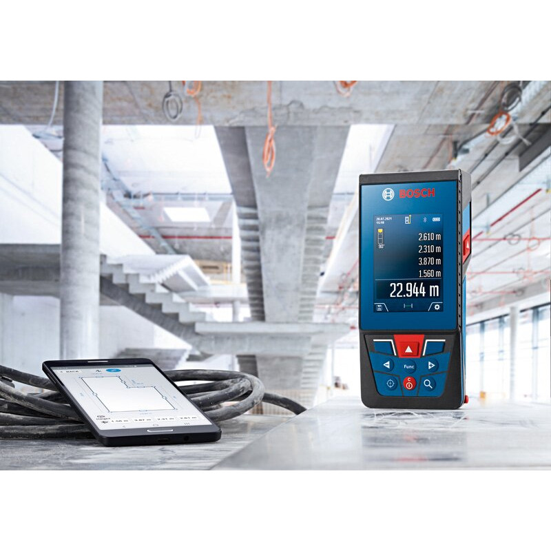 BOSCH Далекомір лазерний Professional GLM 100-25 C, ±1.5 мм, 0.08–100м, 0-360°, чохол, 0.23кг (0601072Y00)