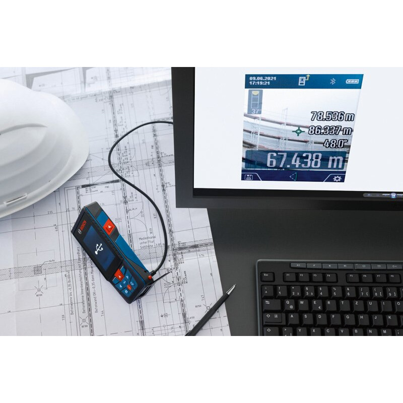 BOSCH Далекомір лазерний Professional GLM 150-27 C, ±1.5 мм, 0.08–150м, 0-360°, чохол, 0.21кг (0601072Z00)