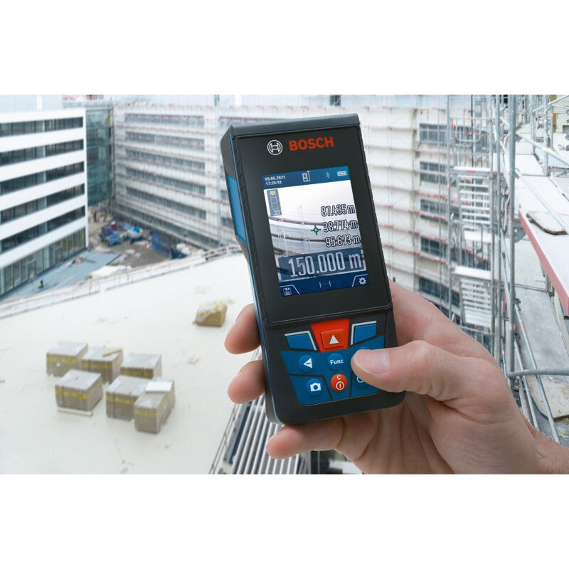 BOSCH Далекомір лазерний Professional GLM 150-27 C, ±1.5 мм, 0.08–150м, 0-360°, чохол, 0.21кг (0601072Z00)