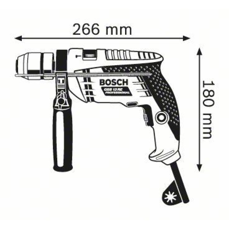 BOSCH Дриль ударна GSB 13 RE БЗП (0601217100)