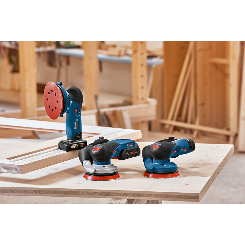 BOSCH Шліфмашина ексцентрикова акумуляторна GEX 12V-125, 12В, 125мм, 6000-10000, 0.95кг (0601372101)