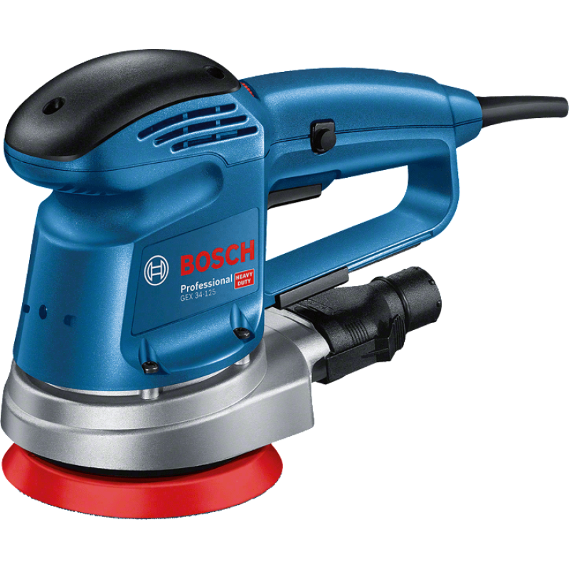BOSCH Шліфмашина ексцентрикова GEX 34-125, 340Вт, 125мм, 12000об•хв, 2.4кг (0601372300)