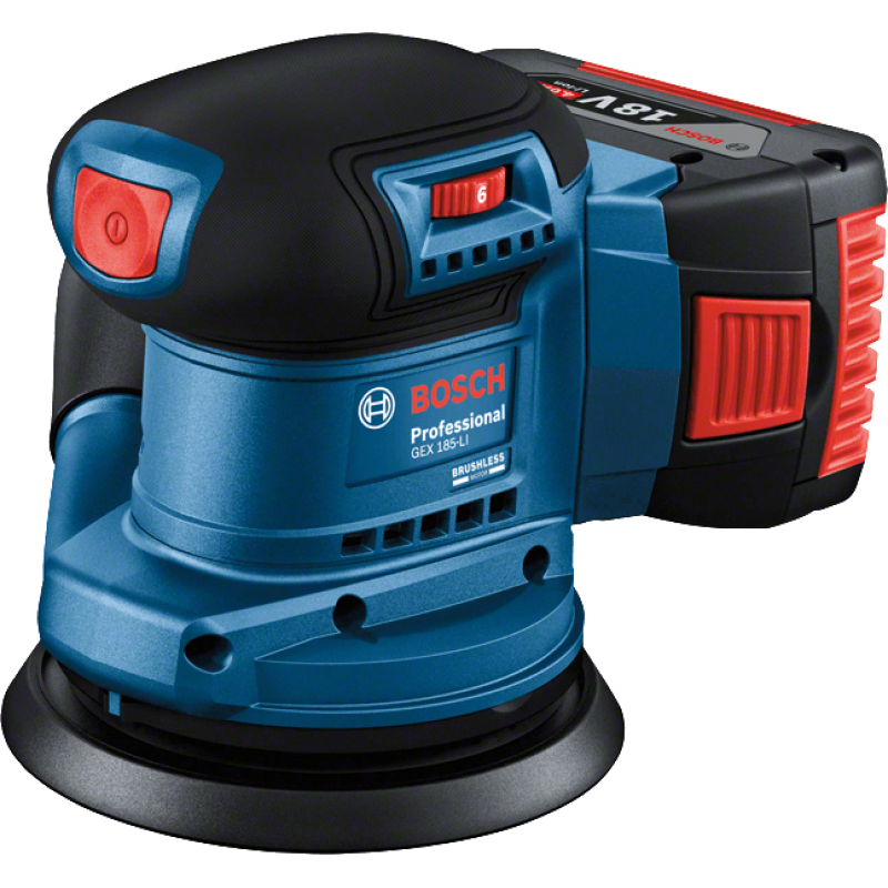 BOSCH GEX 185-LI Professional Ексцентрикові шліфувальні машини (06013A5020)
