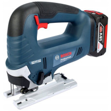 BOSCH Лобзик GST 185-LI, акумуляторний 18В, Акб 4Аг, 0-3500 об/хв, хід 26мм, кейс, 2кг (06015B3023)