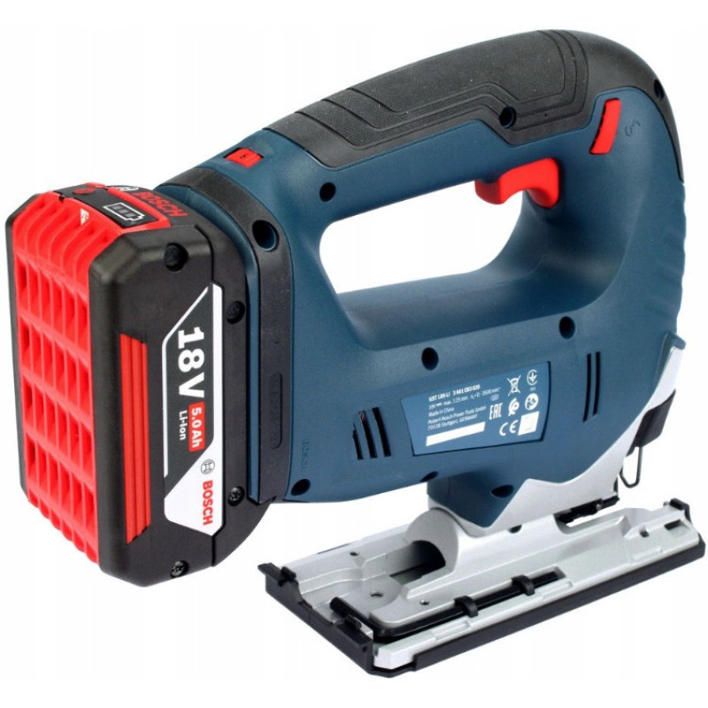 BOSCH Лобзик GST 185-LI, акумуляторний 18В, Акб 4Аг, 0-3500 об/хв, хід 26мм, кейс, 2кг (06015B3023)
