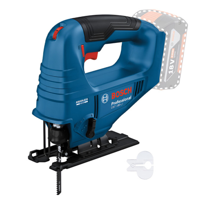 BOSCH Лобзик GST 183-LI акумуляторний безщітковий 18В 1х4А·год 0-3300об·хв хід 20мм 1.6кг кейс (06015B7022)