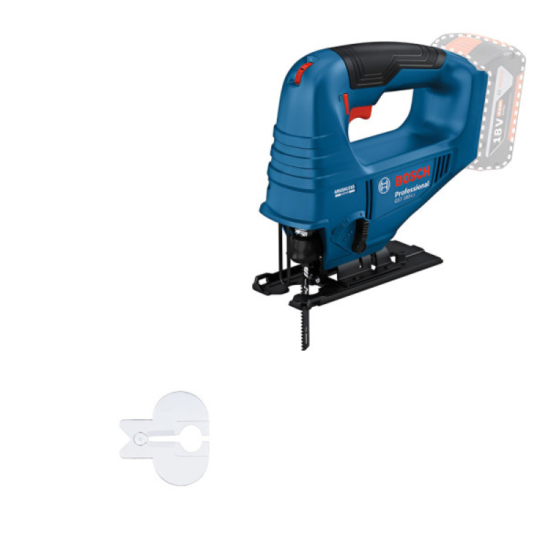 BOSCH Лобзик GST 183-LI акумуляторний безщітковий 18В 1х4А·год 0-3300об·хв хід 20мм 1.6кг кейс (06015B7022)