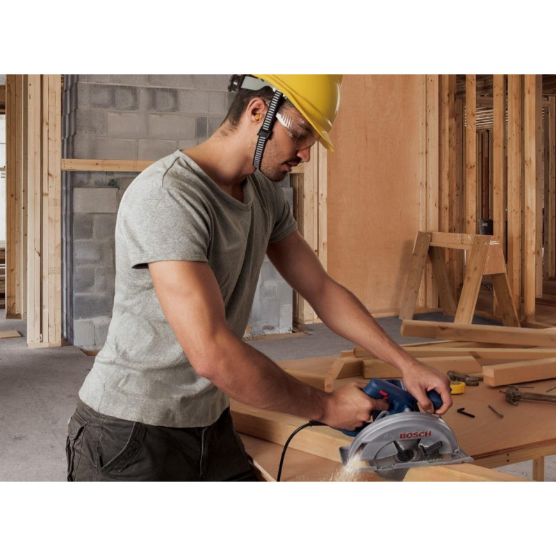 BOSCH Пила дискова GKS 140 1400Вт 184мм 3.7кг 20мм + пиляльний диск Eco for wood (06016B3020)