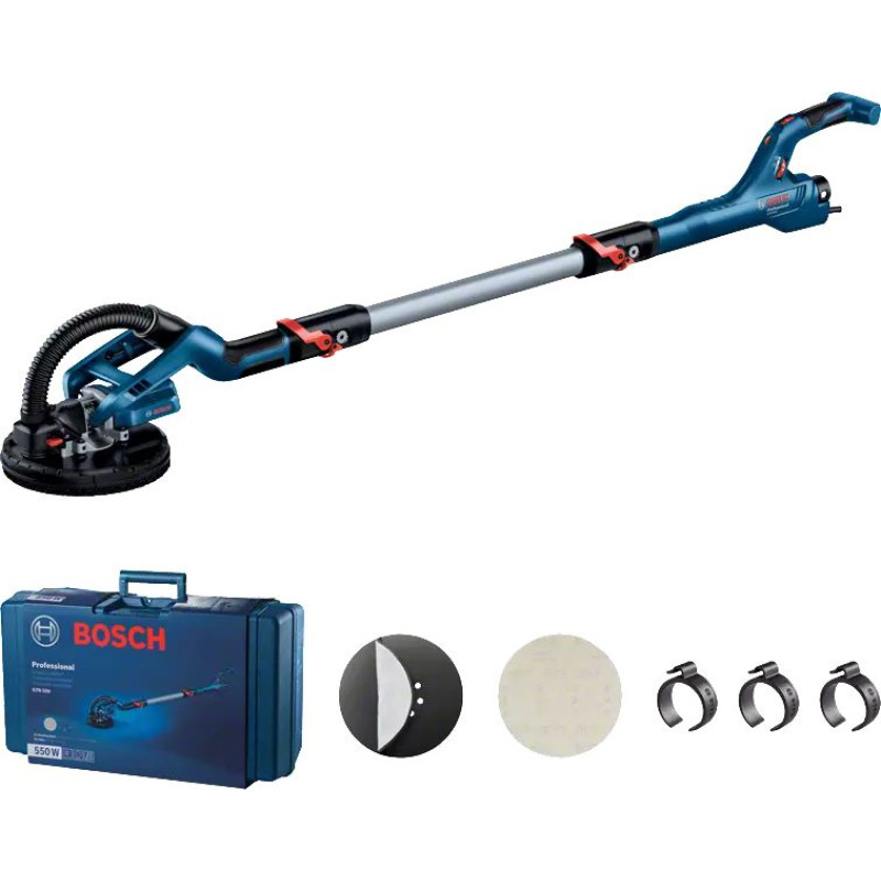 BOSCH Шліфувальна машина для стін та стелі GTR 550, 550 Вт,340-910 об/хв, 225мм, 4.8 кг (06017D4020)