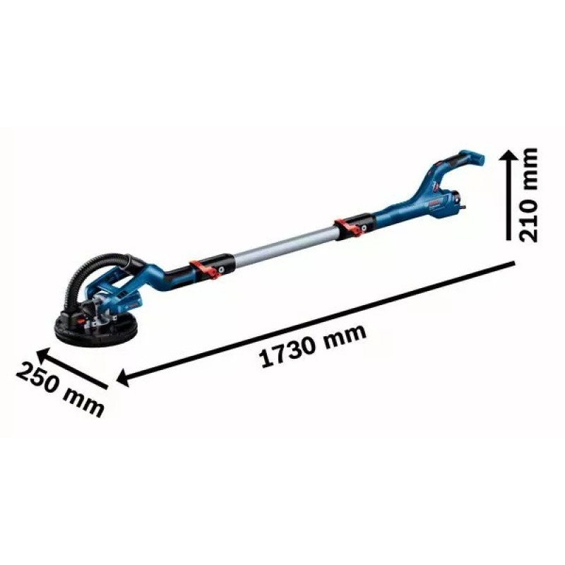 BOSCH Шліфувальна машина для стін та стелі GTR 550, 550 Вт,340-910 об/хв, 225мм, 4.8 кг (06017D4020)
