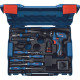 BOSCH Шурупокрут-дриль акумуляторний GSR 12V-15 2х2А·год 30Нм 400·1300об·хв 0.89кг GAL 12V-20 + набір ручного інструменту (060186810R)