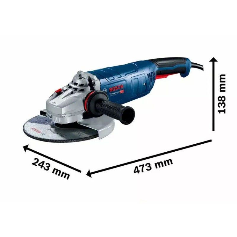 BOSCH Шліфмашина кутова GWS 24-230 P 230мм 2400Вт 8500об·хв 5.7кг (06018C3100)