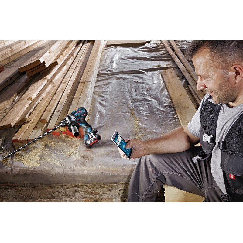 BOSCH Аккумуляторный шуруповерт Professional GSR 18V-110 C, solo (без АКБ и ЗУ), L-BOXX 136 (06019G0109)