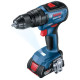BOSCH Шурупокрут-дриль ударний акумуляторний GSB 18 V-50, 18V2х2.0А•год, 28•50Нм, 20+2, 460-1800об•хв, L-Case, 1.1кг (06019H5100)