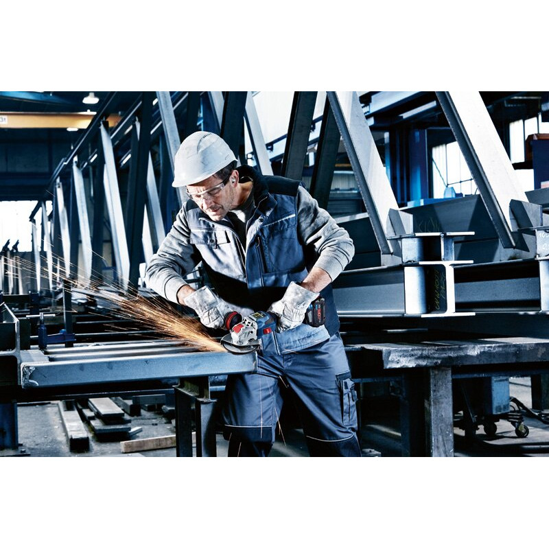 BOSCH Аккумуляторная угловая шлифмашина (болгарка) Professional GWX 18V-15 SC, solo (без АКБ и ЗУ), L-BOXX (06019H6500)