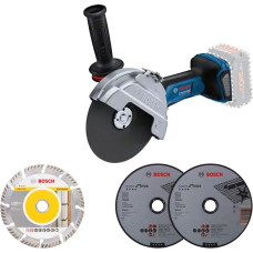 BOSCH Шліфмашина кутова акумуляторна GWS 182P 125 мм 18В 2800-9000об·хв без АКБ та ЗП 1,7кг (06019H6L01)