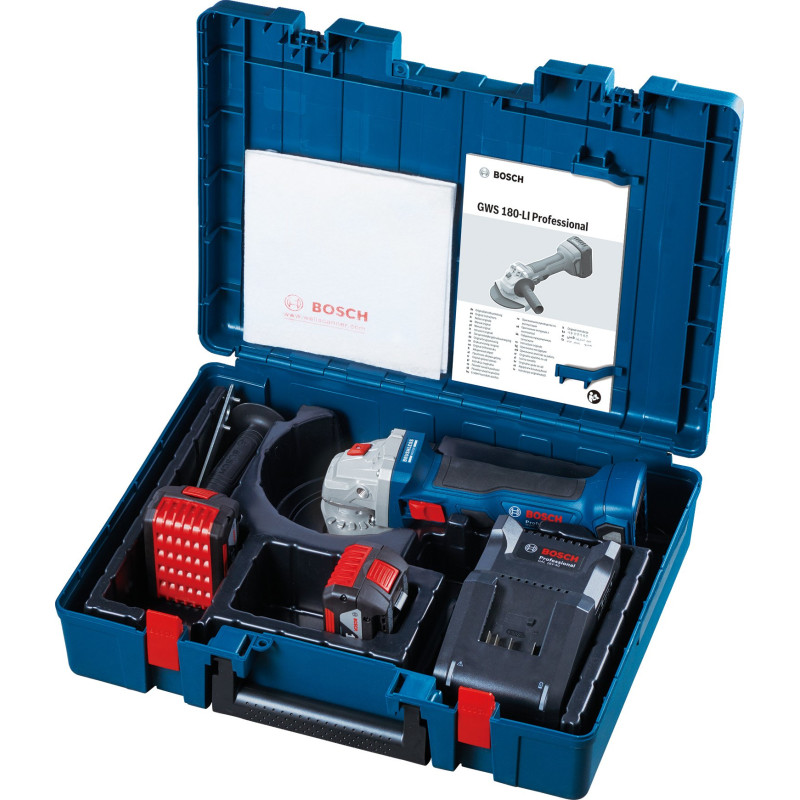 BOSCH Шліфмашина кутова акумуляторна Professional GWS 180-LI (06019H9021)