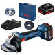 BOSCH Шліфмашина кутова акумуляторна Professional GWS 180-LI (06019H9021)