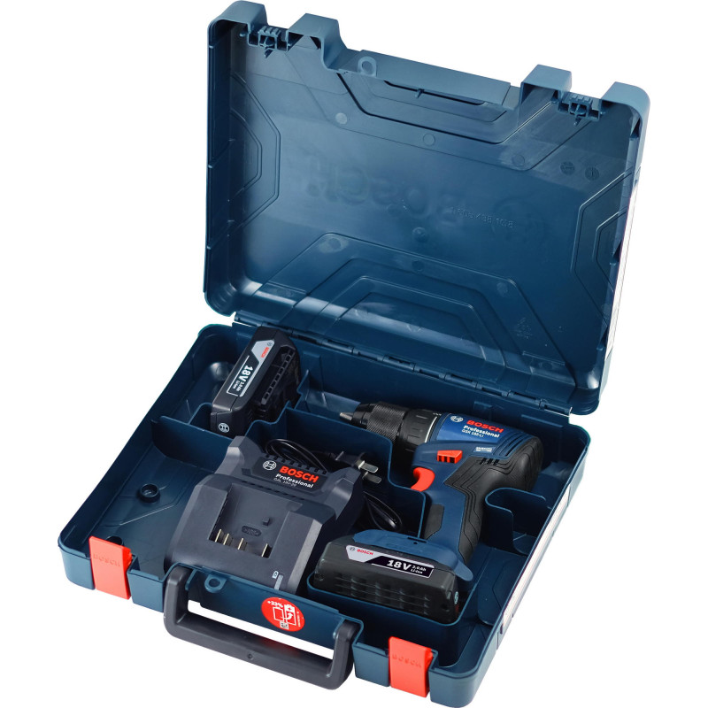 BOSCH Шурупокрут-дриль акумуляторний GSR 185-LI 18В 2х2.0А·год 50Нм 500·1900об·хв 0.9кг (06019K3000)