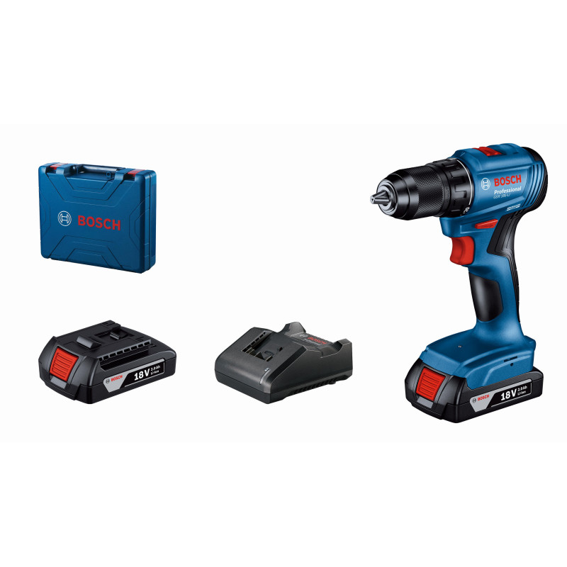 BOSCH Шурупокрут-дриль акумуляторний GSR 185-LI 18В 2х2.0А·год 50Нм 500·1900об·хв 0.9кг (06019K3000)