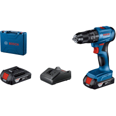 BOSCH Акумуляторний ударний дриль-шуруповерт GSB 185-LI,2 акумулятора 2.0 Ah, ЗП GAL 18V-20, кейс (06019K3100)
