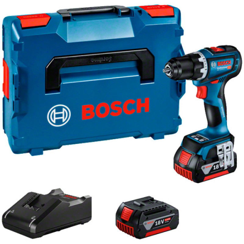 BOSCH Шурупокрут-дриль ударний акумуляторний GSR 18V-90 C 18В 2х5А·год 36-64Нм 0-2100об·хв кейс 1.1кг (06019K6006)