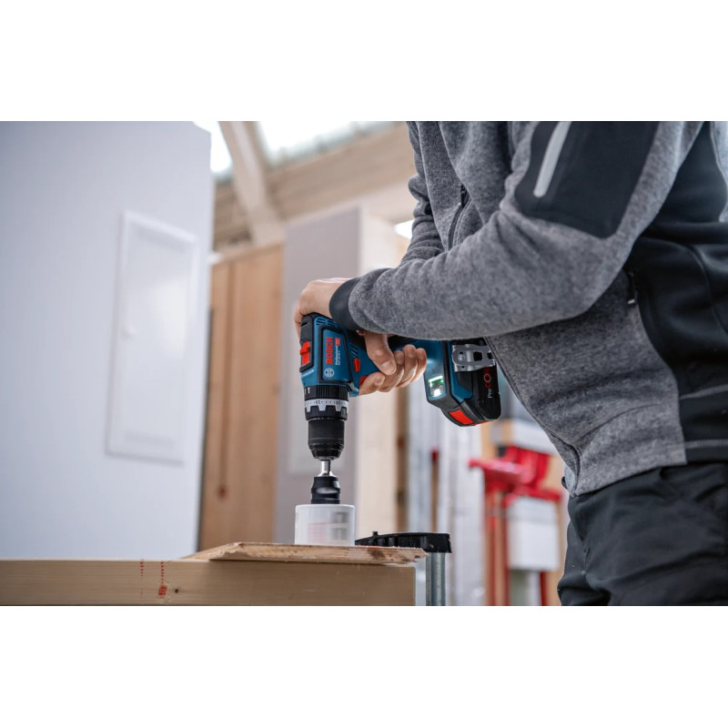 BOSCH Шурупокрут-дриль акумуляторний GSB 18V-90 C 18В 2х4А·год 36·64Нм 0-630·0-2100об·хв 1.2кг (06019K6104)