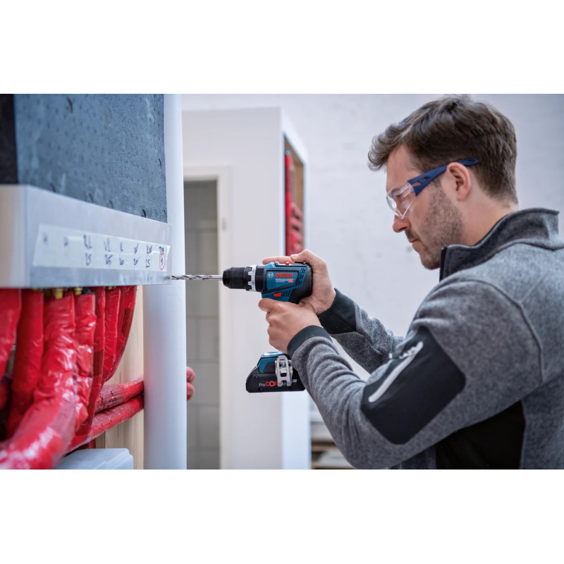 BOSCH Шурупокрут-дриль акумуляторний GSB 18V-90 C 18В 2х4А·год 36·64Нм 0-630·0-2100об·хв 1.2кг (06019K6104)