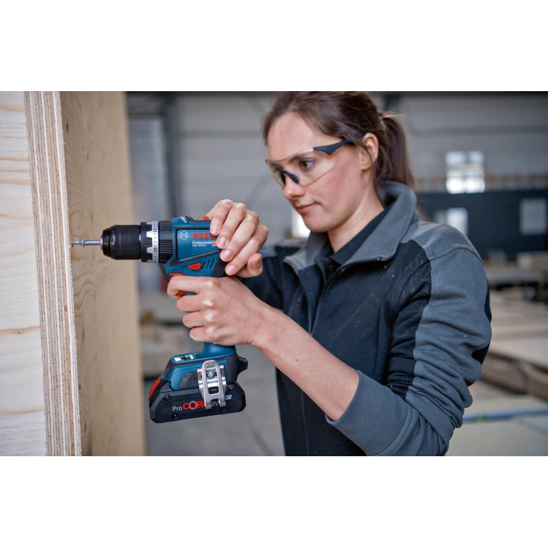 BOSCH Шурупокрут-дриль акумуляторний GSB 18V-90 C 18В 2х4А·год 36·64Нм 0-630·0-2100об·хв 1.2кг (06019K6104)