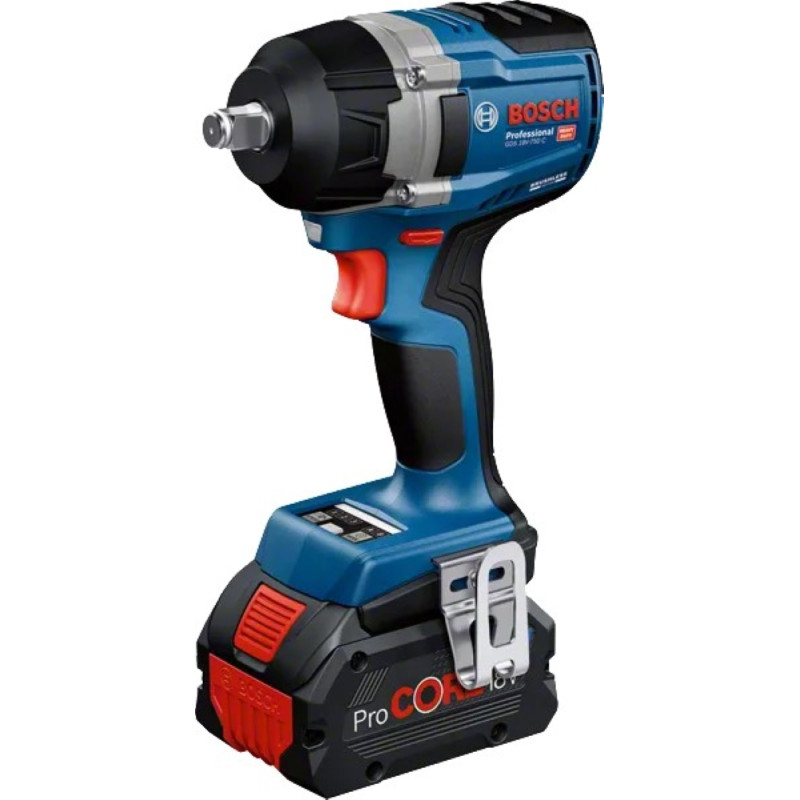 BOSCH Гайковерт ударний GDS 18V-750C 18В 2x8А·год до 3000об·хв 270/380/750Нм квадрат 1/2