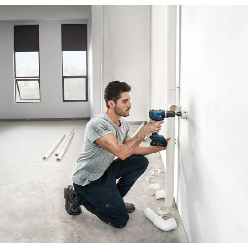 BOSCH Шурупокрут-дриль акумуляторний GSB 18V-65 18В 2х2А·год 31·65Нм 0-2100об·хв ЗП GAL18V-20 кейс 1.12кг (06019N3100)