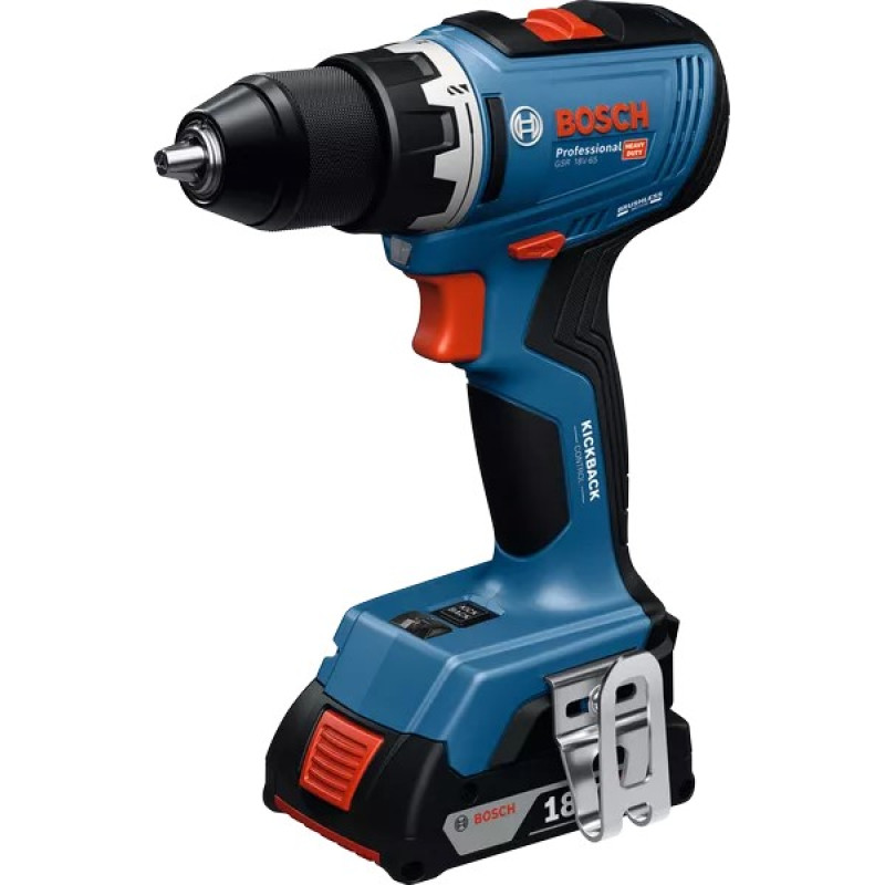 BOSCH Шурупокрут-дриль акумуляторний GSR 18V-6518В 31·63Нм 0-550·0-2100об·хв 1.06кг (06019N3200)