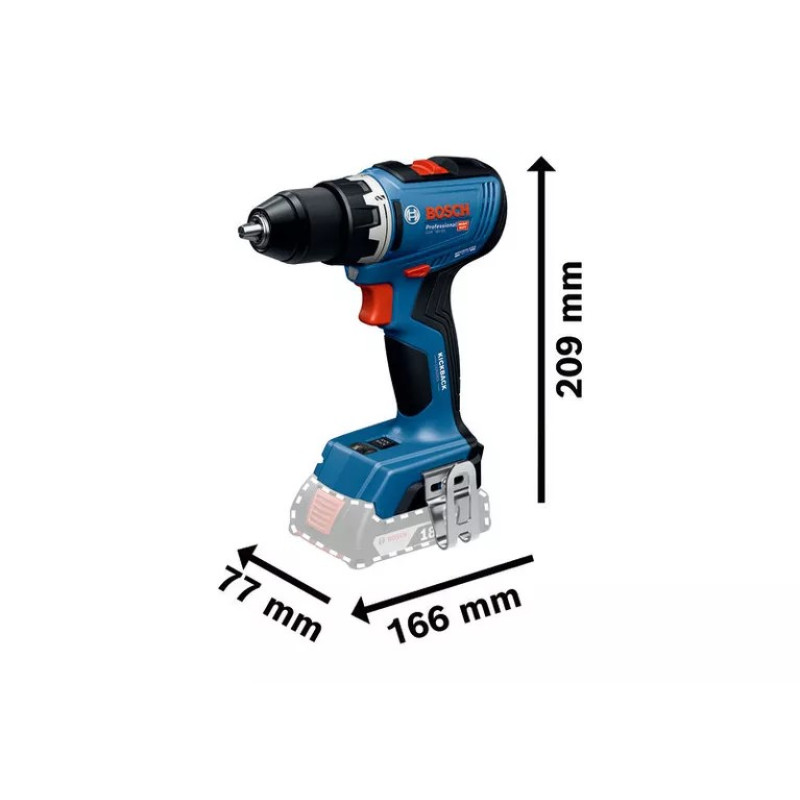 BOSCH Шурупокрут-дриль акумуляторний GSR 18V-65 18В 2х5А·год 21·55Нм 0-550·0-2100об·хв ЗП GAL18V-40 1.06кг (06019N3203)