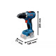 BOSCH Шурупокрут-дриль акумуляторний GSR 18V-65 18В 2х5А·год 21·55Нм 0-550·0-2100об·хв ЗП GAL18V-40 1.06кг (06019N3203)