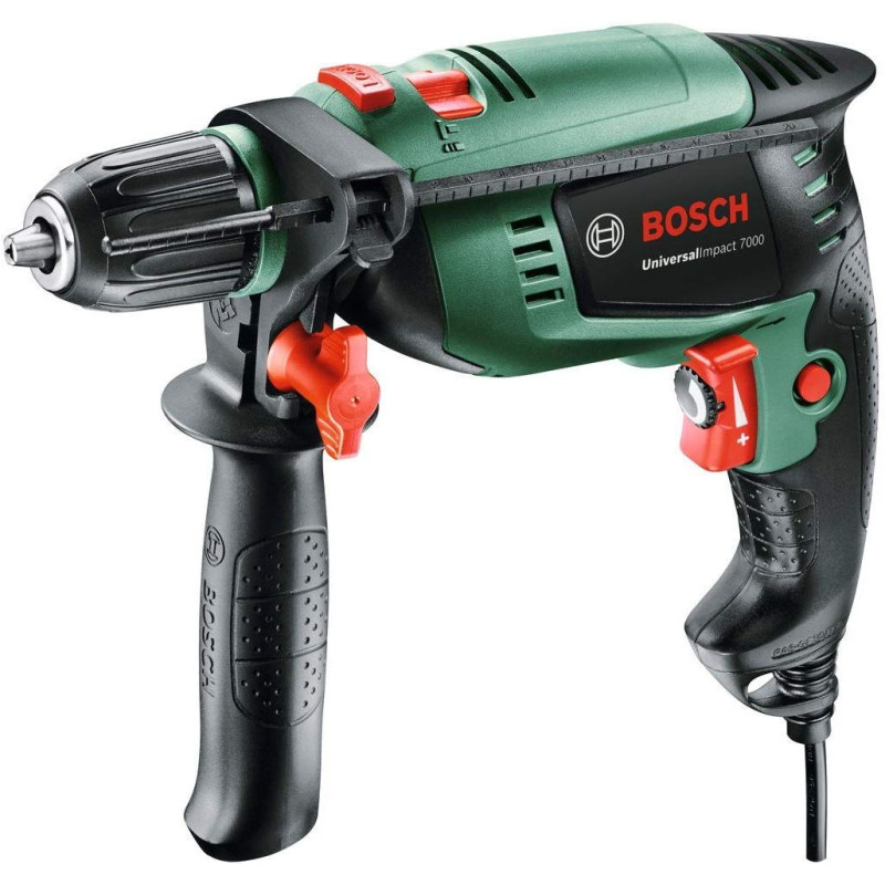 BOSCH Дриль ударний UniversalImpact 700 X-line, 700Вт, ШЗП, 1.7кг, набір свердл і біт, кейс (060313100F)
