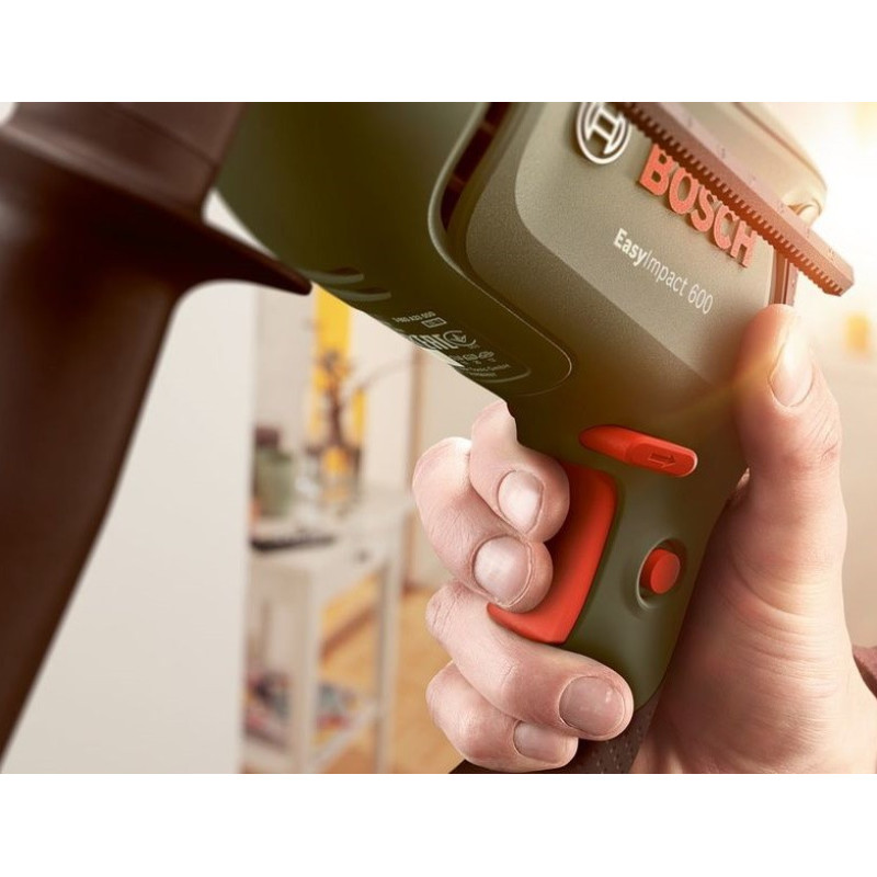 BOSCH Дриль ударний EasyImpact 600, 600Вт, ШЗП, 3000 об/хв, 1.7 кг, кейс (0603133020)