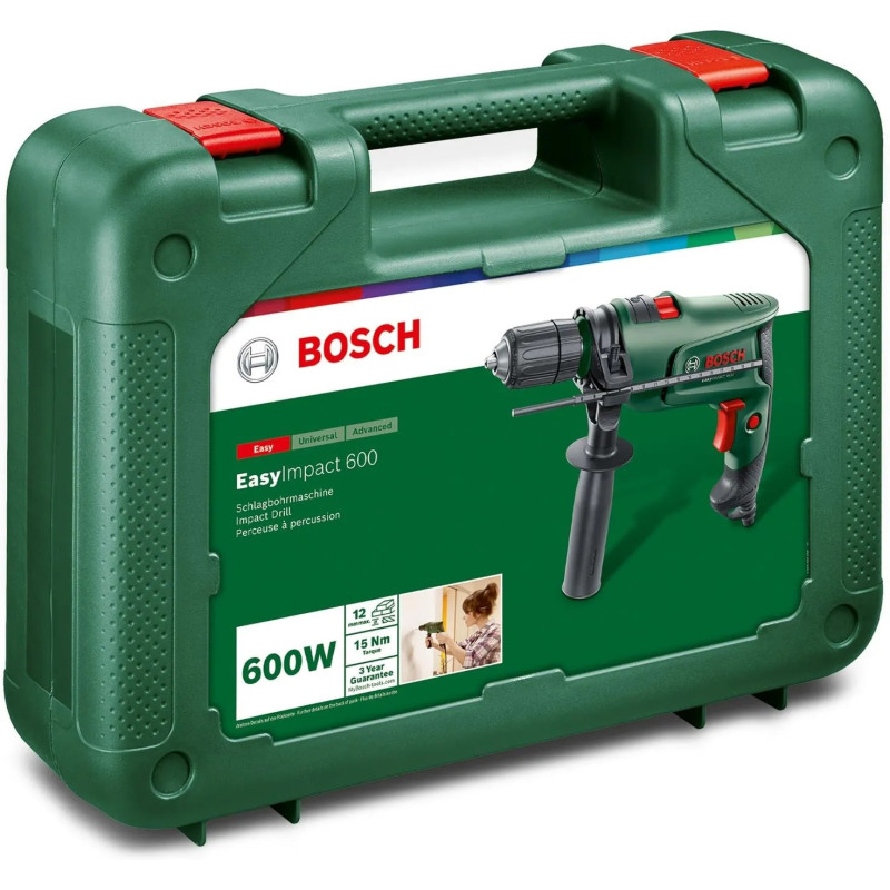 BOSCH Дриль ударний EasyImpact 600 600Вт ШЗП 1.5-13мм 3000об·хв 1.7кг кейс (0603133021)