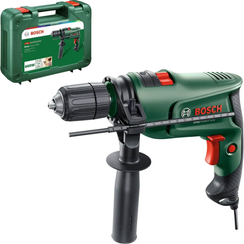 BOSCH Дриль ударний EasyImpact 600 600Вт ШЗП 1.5-13мм 3000об·хв 1.7кг кейс (0603133021)