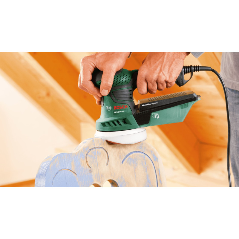 BOSCH Шліфмашина ексцентрикова PEX 300 AE 200Вт 125мм 4000-24000об·хв 1.5кг (06033A3000)