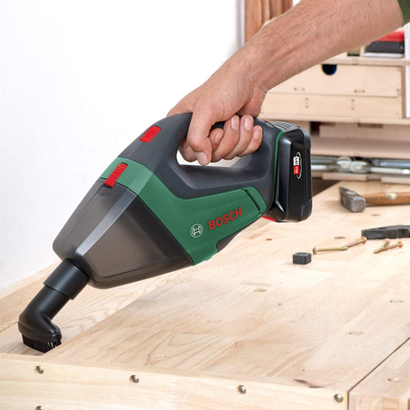 BOSCH Пилосос UniversalVac 18, акумуляторний, 18В, 2.5Ач, 9кПа, 1.3кг (06033B9103)