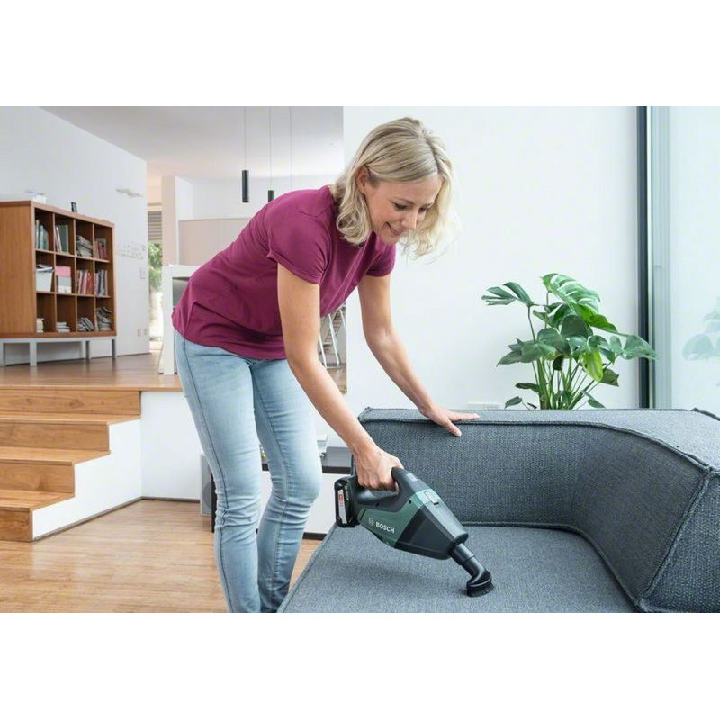 BOSCH Пилосос UniversalVac 18, акумуляторний, 18В, 2.5Ач, 9кПа, 1.3кг (06033B9103)