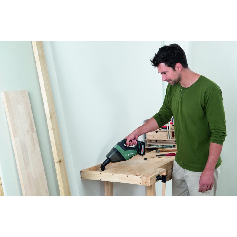 BOSCH Пилосос UniversalVac 18, акумуляторний, 18В, 2.5Ач, 9кПа, 1.3кг (06033B9103)