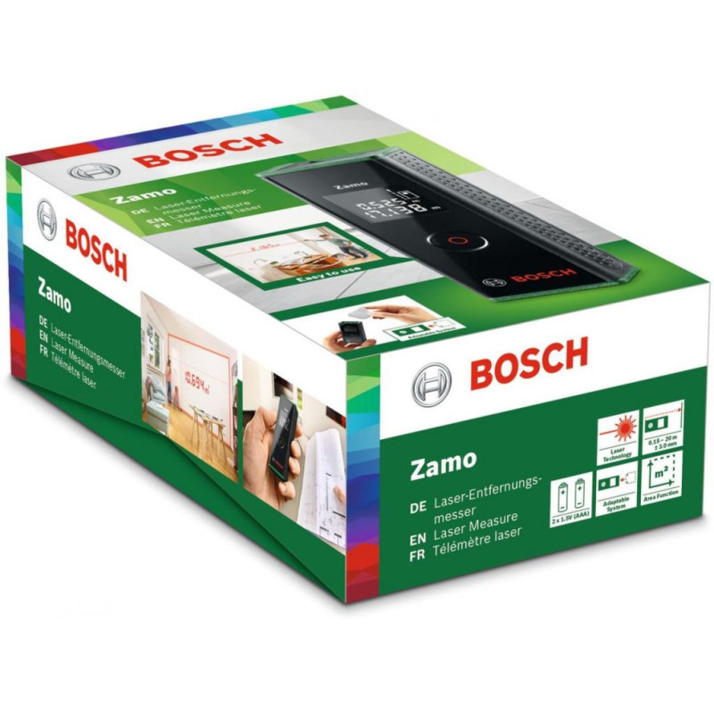 BOSCH Далекомір лазерний Zamo, 0.15–20м, ±3мм, 0.085кг (0603672700)