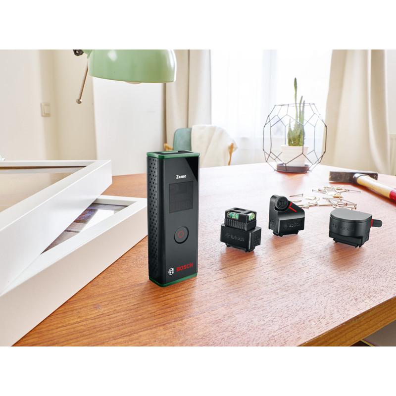 BOSCH Далекомір лазерний Zamo SET, 0.15–20м, ±3мм, + 3 адаптера (0603672701)