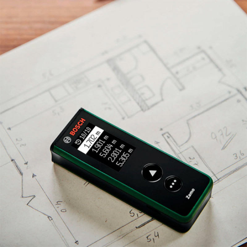 BOSCH Далекомір лазерний Zamo, 0.15-20м, ±3мм, 0.85кг (0603672901)