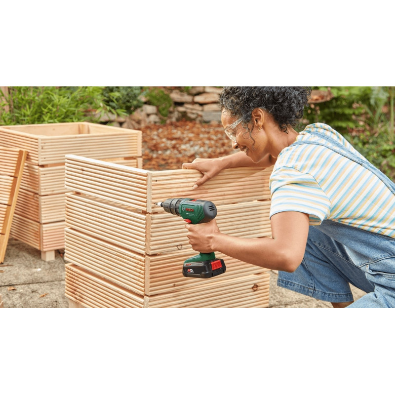 BOSCH Шурупокрут-дриль акумуляторний EasyImpact 18V-40 18В 1х2А·год 20·38Нм 0-430·0-1630об·хв кейс ЗП 1.4кг (06039D8107)