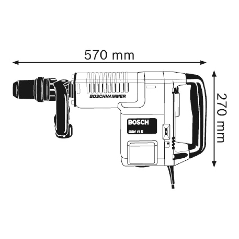 BOSCH Отбойный молоток GSH 11E SDS-max (0611316708)