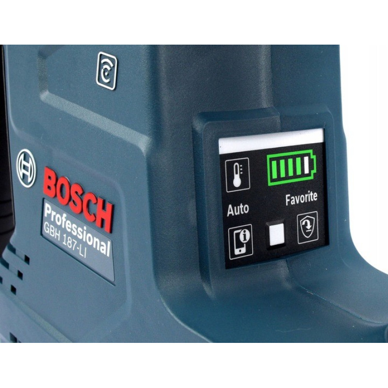 BOSCH Перфоратор акумуляторний GBH 187-LI, патрон SDS-plus 24мм, 18В 1х5А (0611923022)
