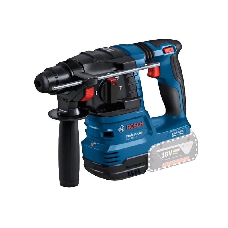 BOSCH Перфоратор акумуляторний GBH 185-LI SDS-Plus 18В 1.9Дж 2.3кг без АКБ та ЗП (0611924020)