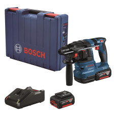 BOSCH Перфоратор GBH 185-LI, акумуляторний, 18В, SDS-Plus, 1.9Дж, безщітковий, 2х4.0Ah (0611924021)